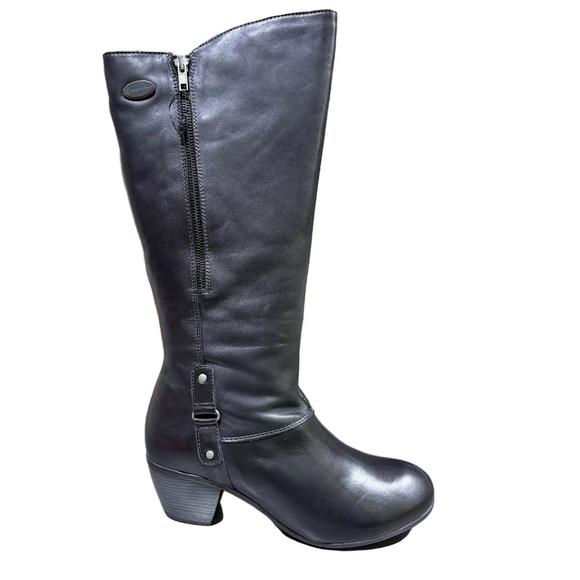 NEW ERIC MICHAEL women´s sweden high boots in black